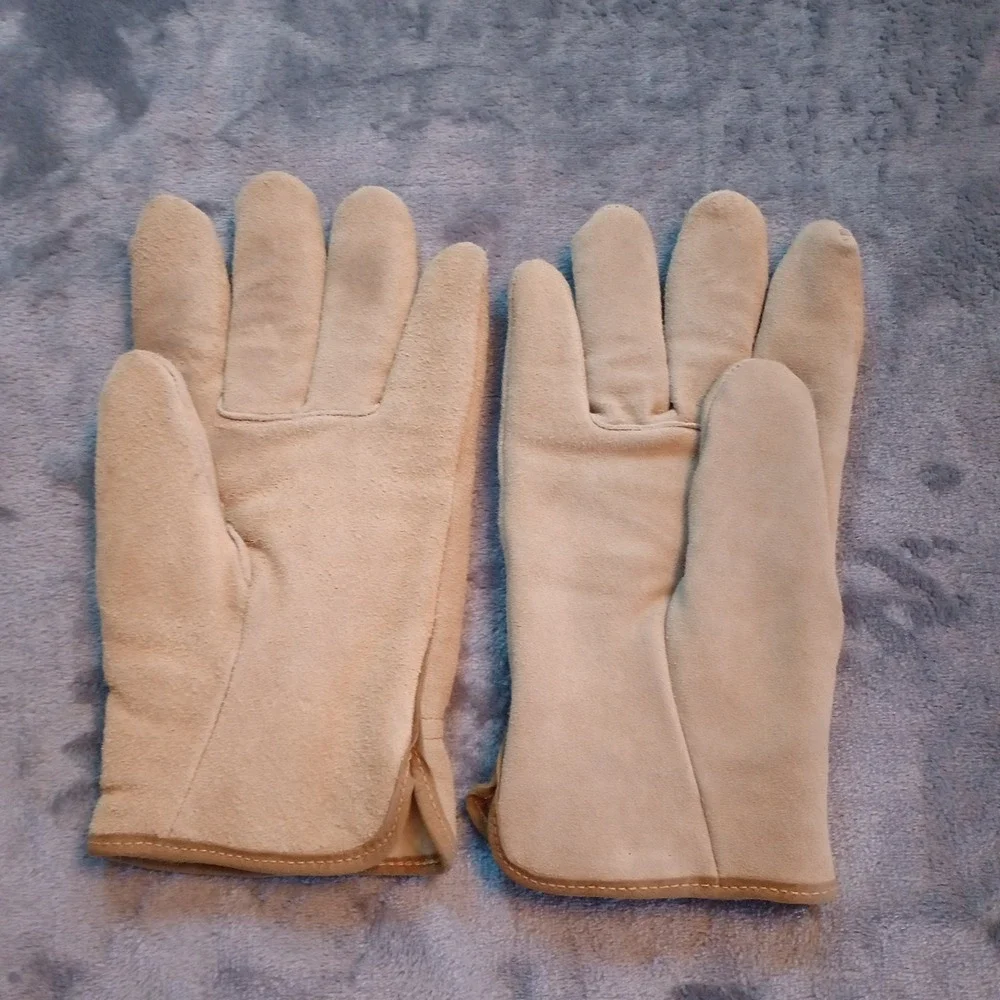 Wells Lamont Gloves Leather Womens Size Medium Lined Beige Tan Work Chore Casual